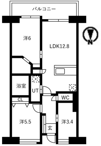 【間取り】 | アクティ目黒駅前1号棟