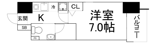 【間取り】 | レオンコンフォート谷町六丁目