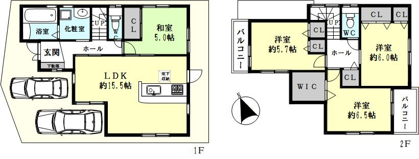 神戸市西区枝吉４丁目戸建の間取り