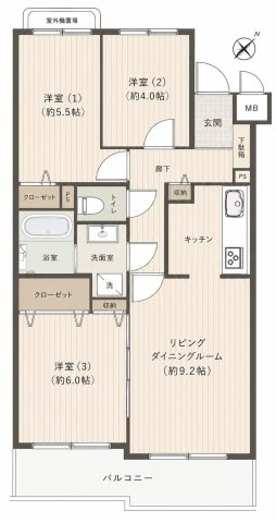【間取り】 | 藤和ライブタウン希望ヶ丘　フルリノベーション物件/ペット飼育可/三ツ境駅徒歩10分