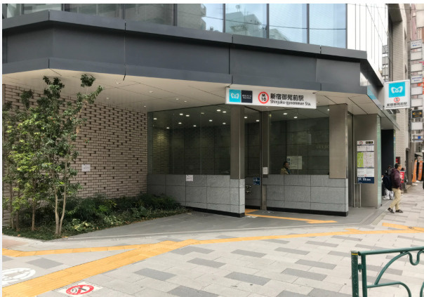 新宿区新宿１丁目の店舗事務所の周辺