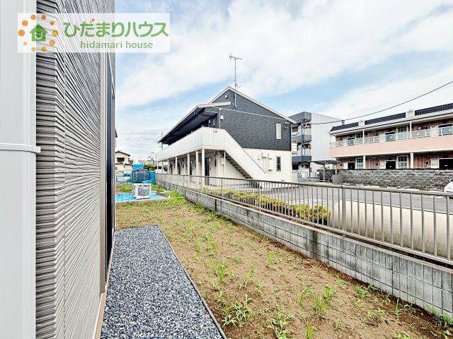 【庭】 | 筑西市二木成　新築戸建　1号棟 | 周辺には高い建物がないため、お庭には太陽の光が降り注ぎます♪