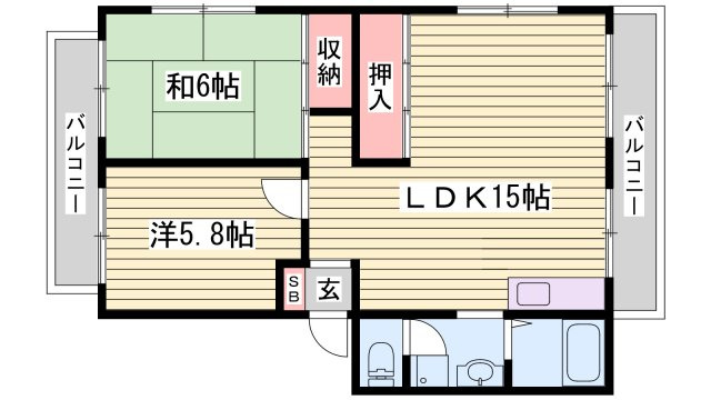 増田ハイツの間取り