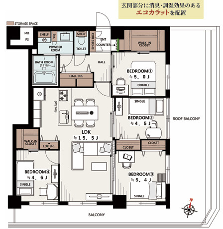ドムール江古田の間取り