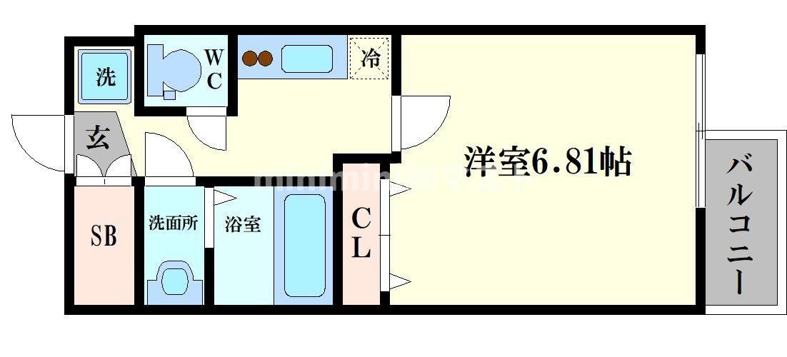 フォーリアライズ難波シエロの間取り