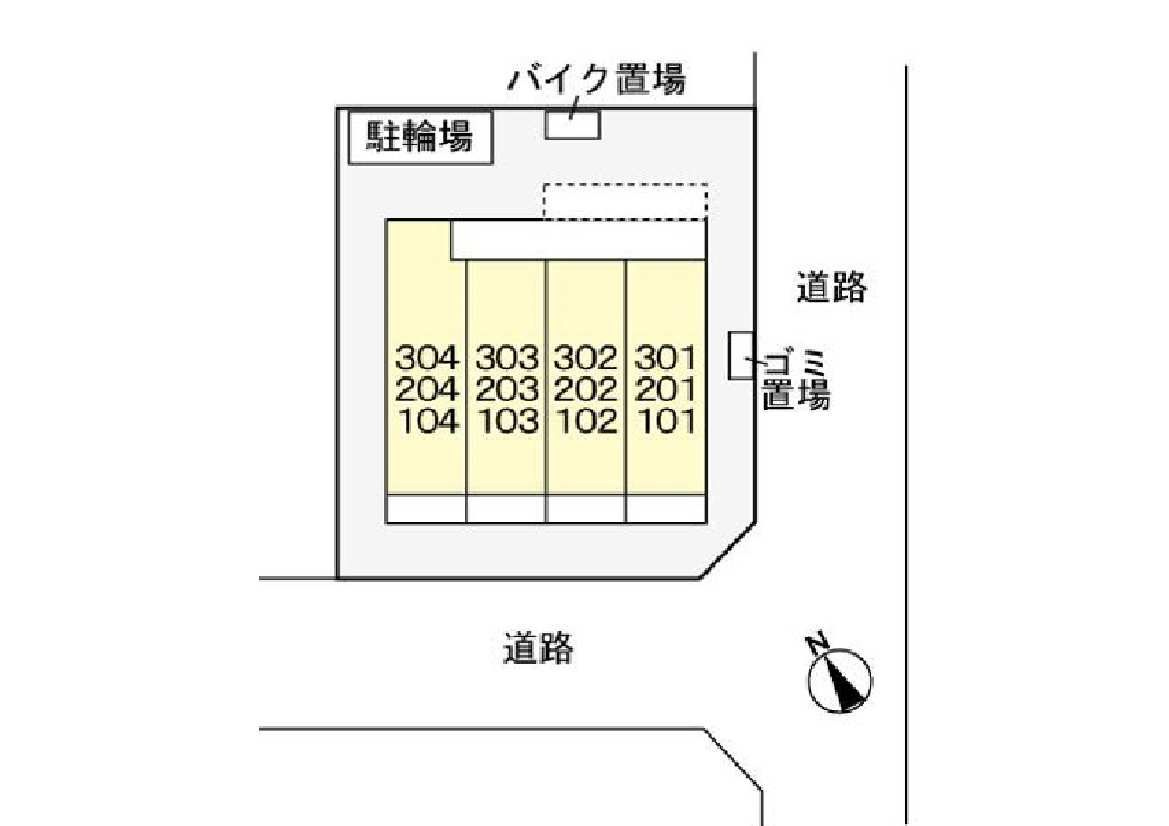 ルミナスの駐車場