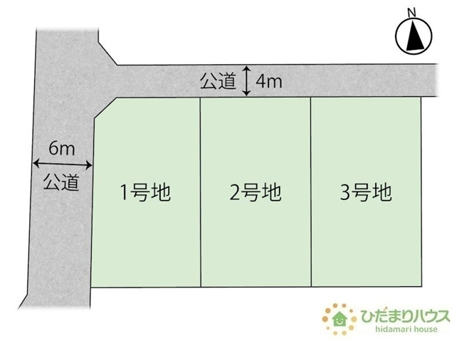 【区画図】 | 筑西市二木成　新築戸建　3号棟 | 急な来客時にも安心な、並列駐車2台まで可能です(^^♪
（3号棟）