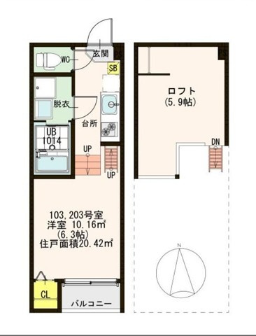 アールグレイス石橋の間取り