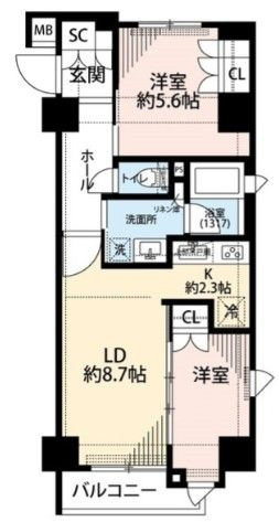 プレール・ドゥーク両国Ⅱの間取り|間取りです。