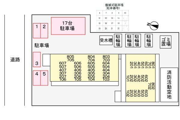 Ｙ’ｓ　ＳＴＡＴＥ　天王台の区画図