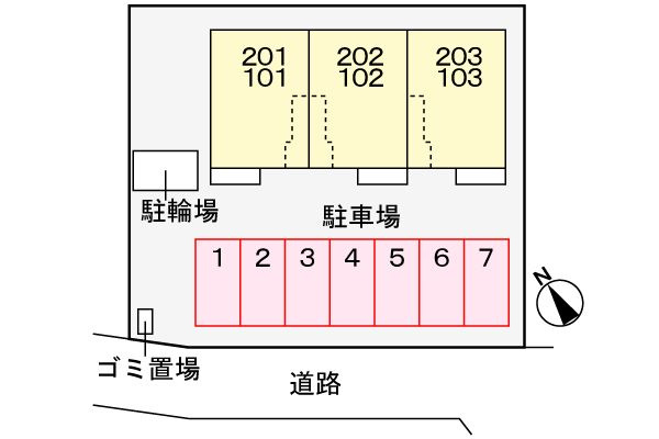 ストロベリーカーサⅠの駐車場