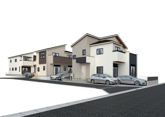 【外観パース】 | 平塚市四之宮１丁目　全７棟　新築住宅