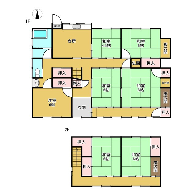 岩美郡岩美町大字本庄中古戸建の間取り