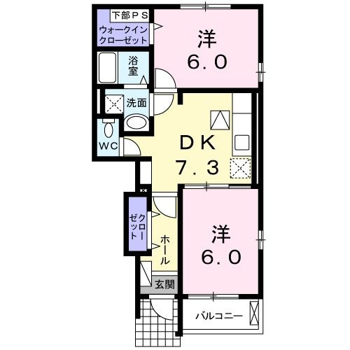 グラン・モンターニュⅠの間取り