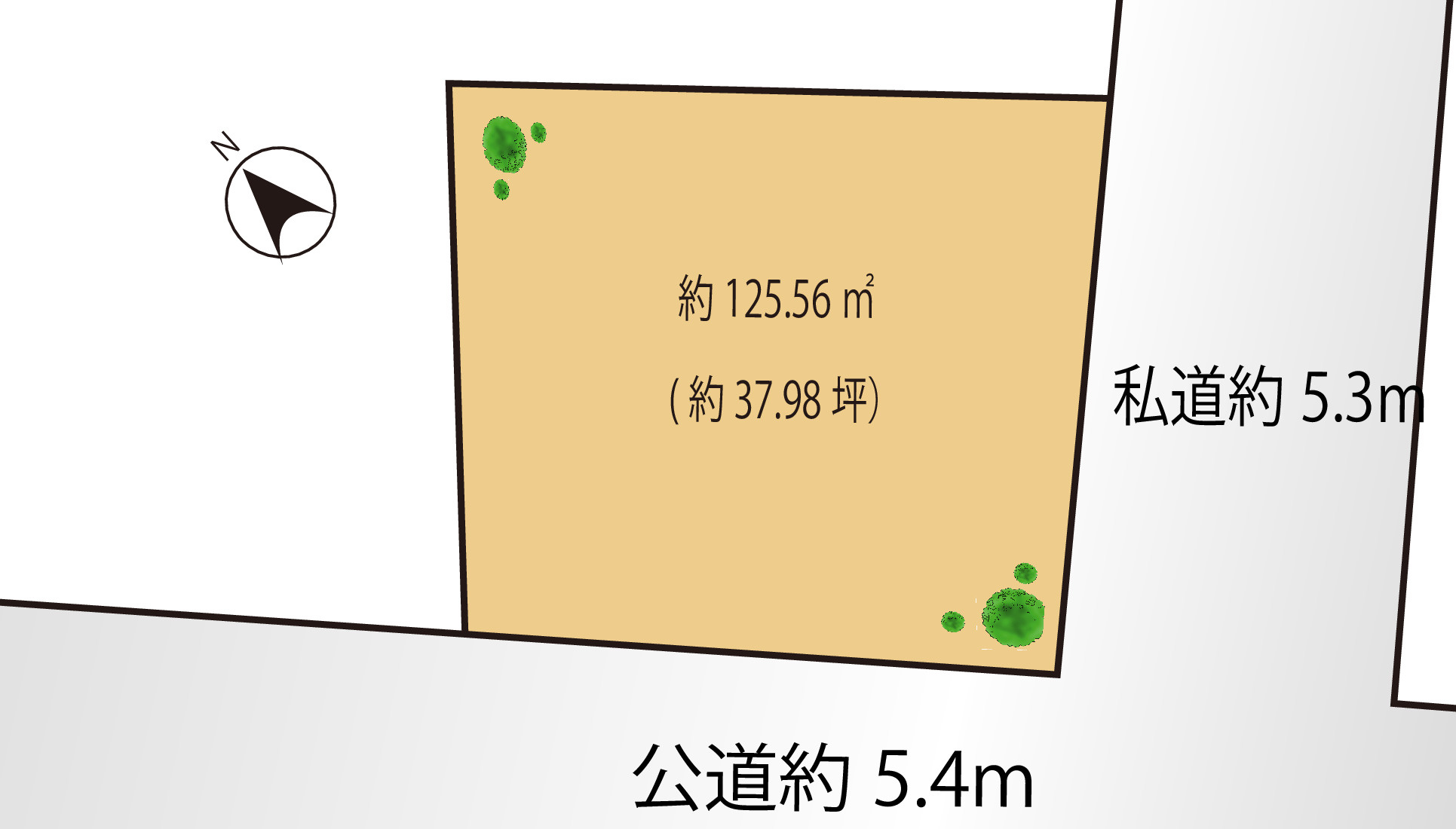世田谷区北沢１丁目の売地の土地図
