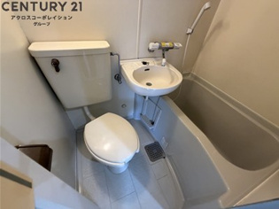 落ち着いた色調のトイレです