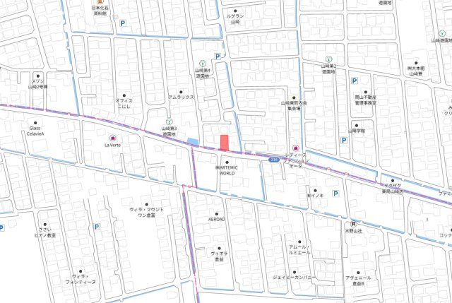 中区山崎　1区画の地図