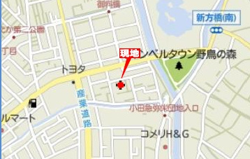 越谷市東大沢新築戸建ての地図