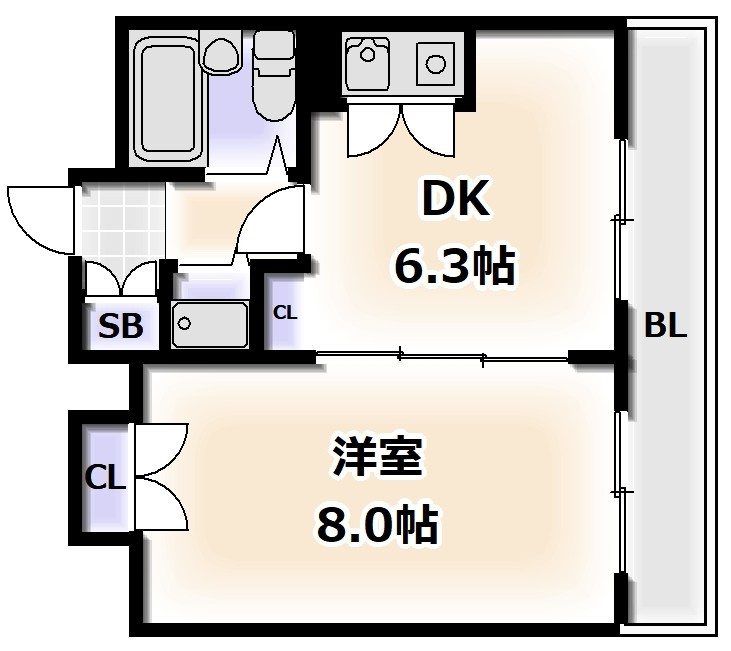 レバンガ長居公園APの間取り