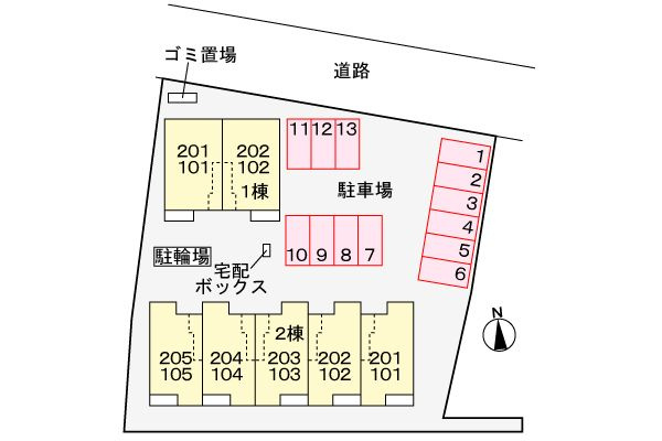 フェリーチェＢの区画図
