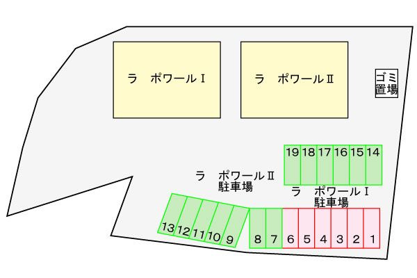 ラ　ポワールⅡの区画図