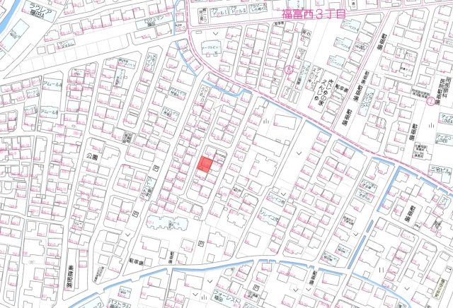 南区福田　1区画の地図