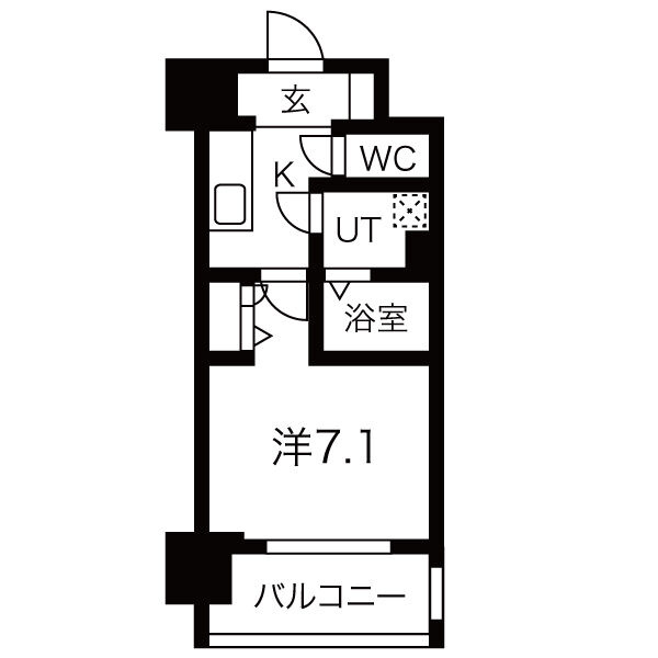 レジュールアッシュ梅田北の間取り