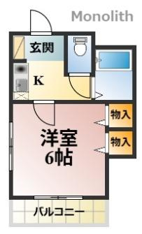 シャルマンフジ東岸和田弐番館の間取り