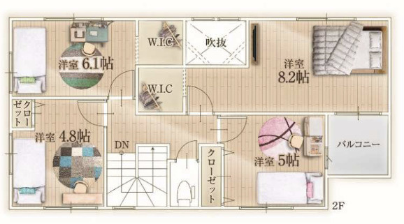 【仲介手数料無料】狭山市狭山台９期全２棟１号棟　狭山の不動産なら西武ハウジングの間取り