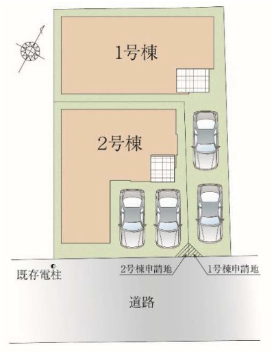 【仲介手数料無料】狭山市狭山台９期全２棟１号棟　狭山の不動産なら西武ハウジングの区画図