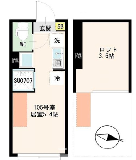 【間取り】 | ハーモニーテラス北千住F