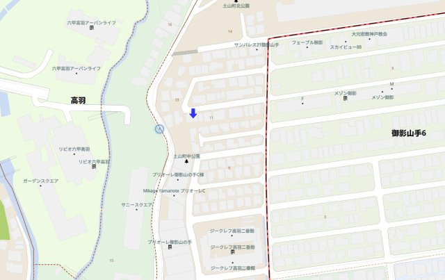 神戸市灘区土山町　中古戸建の地図
