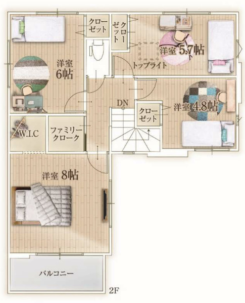 【仲介手数料無料】狭山市狭山台９期全２棟２号棟　狭山の不動産なら西武ハウジングの間取り
