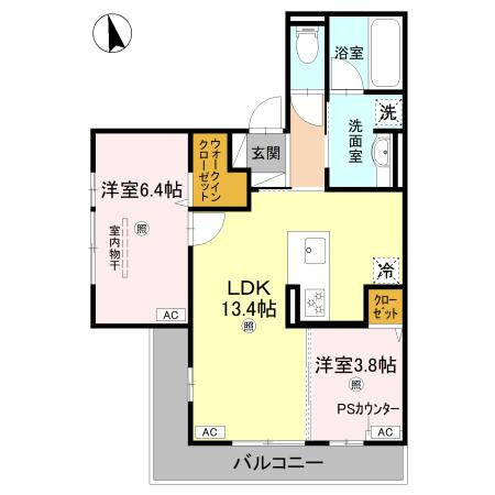 アーバン デライト桜川の間取り