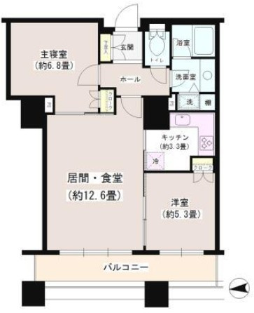 ☆西向きの2LDK住戸☆