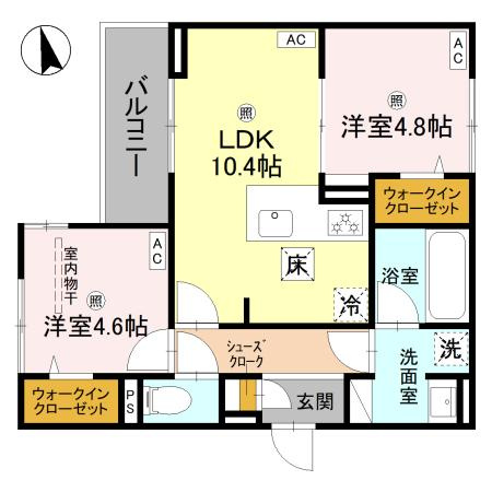 アーバン デライト桜川の間取り