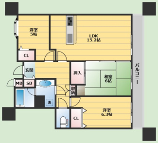 【間取り】 | ステイツ千里桃山台