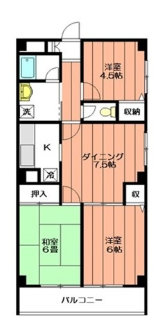 間取りは反転タイプです。窓が多くて風通しの良い間取りです♪