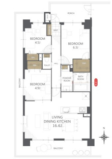 【間取り】ライオンズマンション西院 