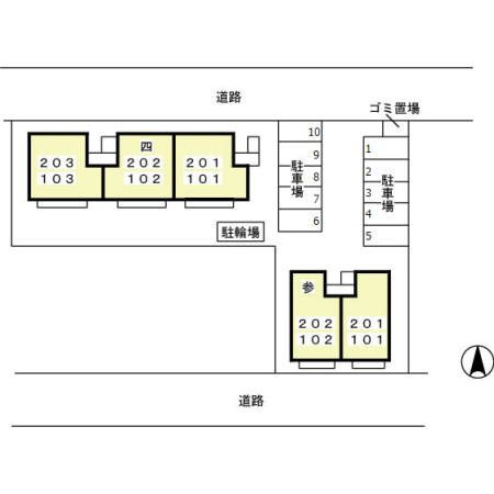 メゾンクレール　参番館の区画図