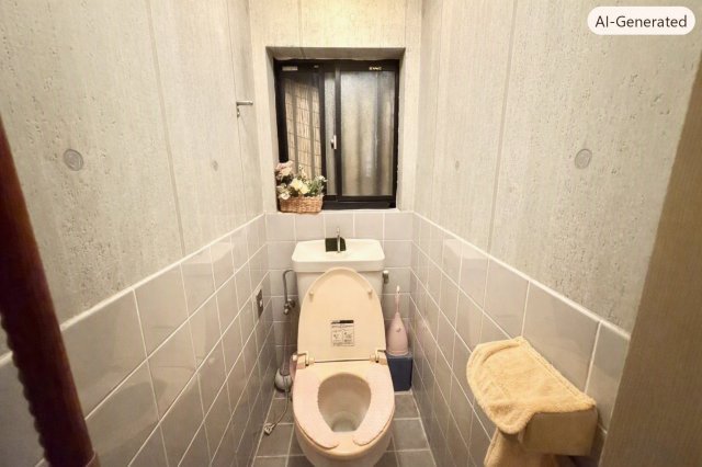 堺市北区常磐町２丁戸建のトイレ|１階トイレ　※ＡＩ加工により動産類を消しています