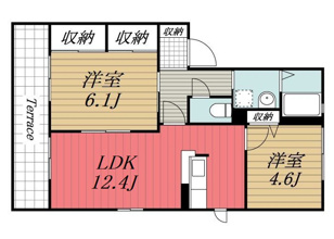 【間取り】 | クレアール　B
