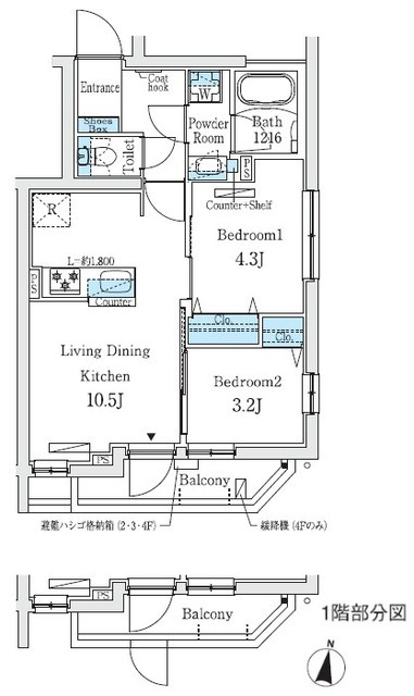 プライムブリス中野富士見町Ⅱの間取り