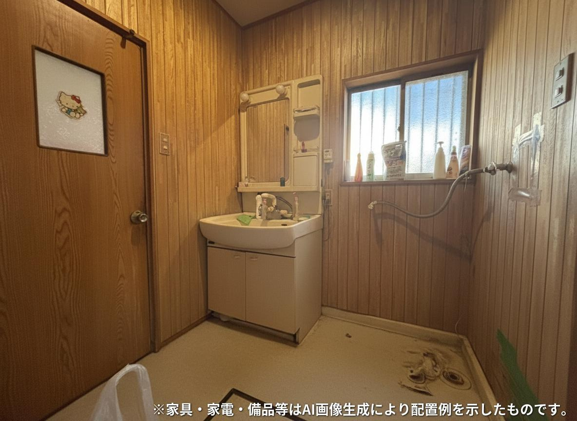 八街市八街ほ　車庫付き中古戸建の独立洗面台