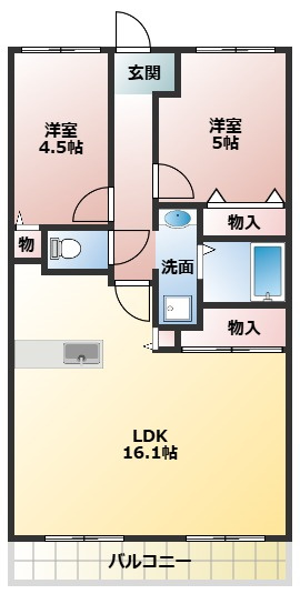 【間取り】 | グレースコート香里園