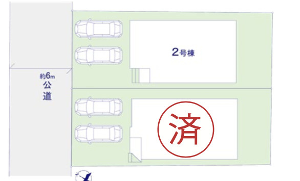 【仲介手数料無料】清瀬市中清戸１０期２号棟　清瀬市の不動産なら西武ハウジングの区画図