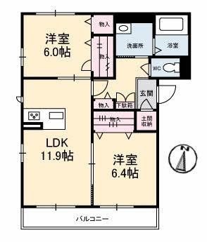 ベレオ新蔵の間取り