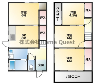 【間取り】 | 久宝寺4丁目貸家