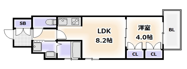【間取り】 | イニシアブランなんば