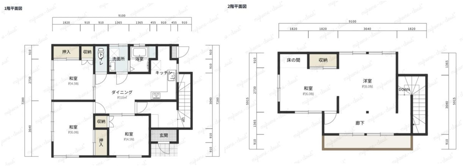 【中古戸建】足利市葉鹿町の間取り|■間取り図｜敷地面積：166.28㎡（約50.29坪）建物面積：121.99㎡（約36.90坪）